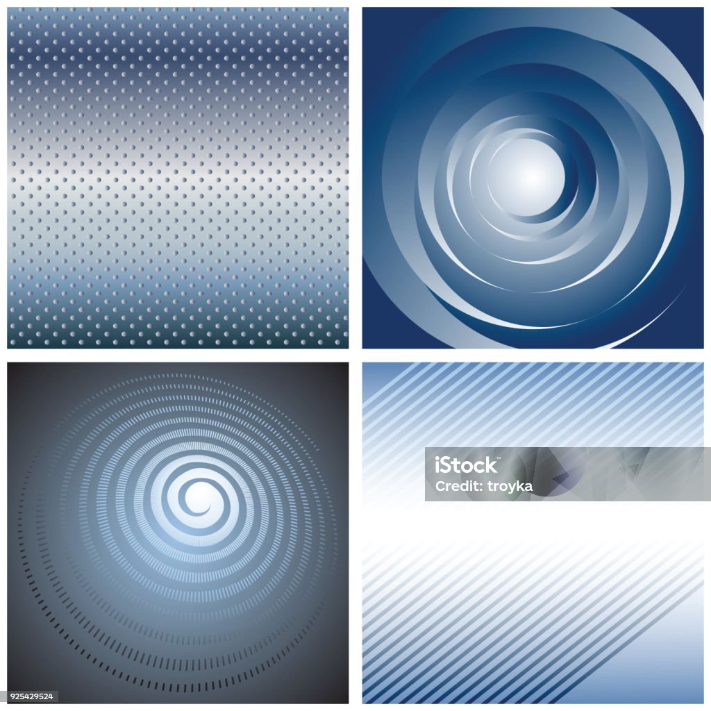 Blue Abstract Set Abstract Blue Backgrounds Set Stock Illustration - Download Image Now ...