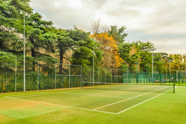 istock Empty Tennis Court, Retiro Park, Madrid 925431904