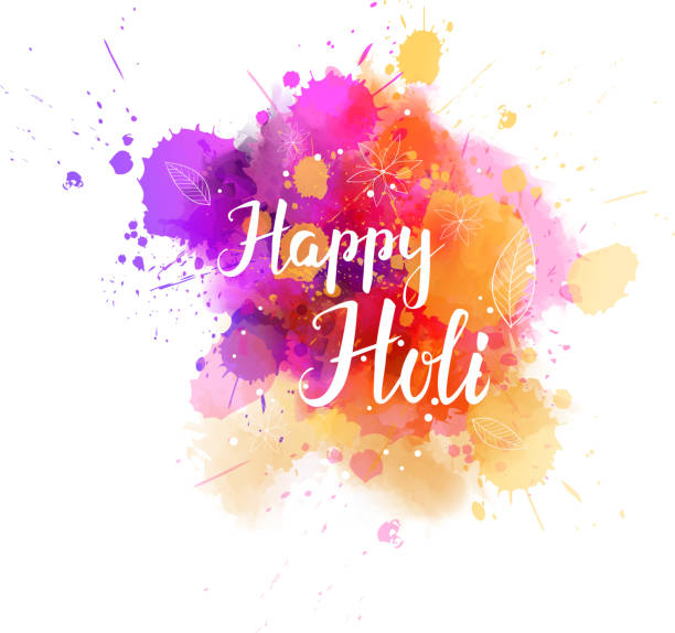 istock Colorful Holi festival watercolor splash background 925440546