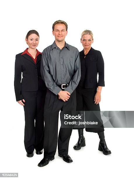 Standingteam Stockfoto und mehr Bilder von Drei Personen - Drei Personen, Freisteller – Neutraler Hintergrund, Arbeitskollege