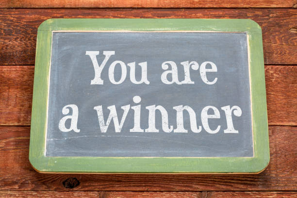 istock You are a winner - text on blackboard 925466396