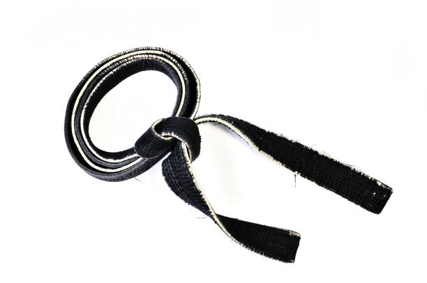 istock Black belt of martial arts on a white background. 925466764