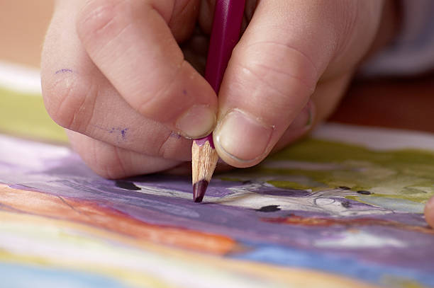 istock The child draws a picture 92546999