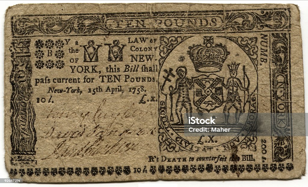 Nova Iorque, cedo Colonial Bill - Royalty-free Estilo colonial Foto de stock