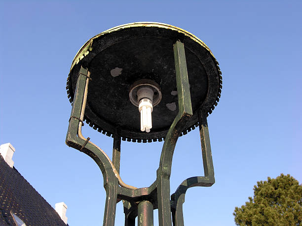 vecchia lampada danese - denmark street street light design foto e immagini stock