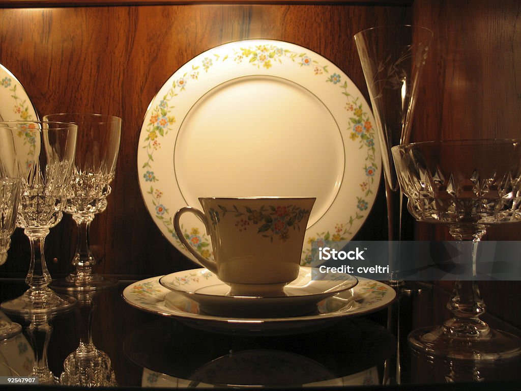 Fine China  Cabinet Stock Photo