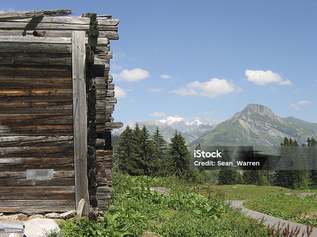 Mt. Blanc, na primavera - Foto de stock de Azul royalty-free