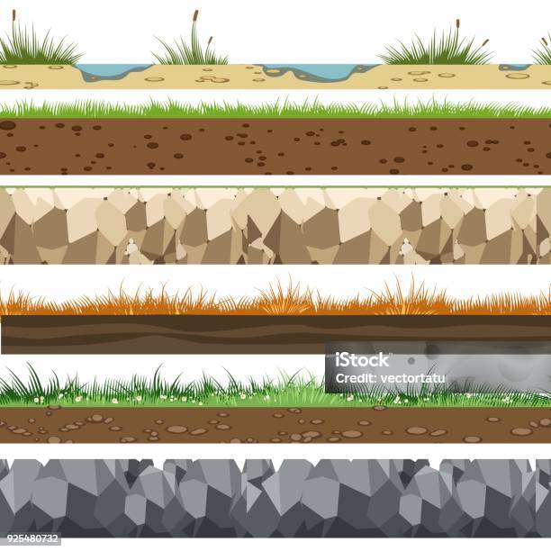 Soil Horizontal Patterns Stock Illustration - Download Image Now - Dirt, Multi-Layered Effect, Digital Composite