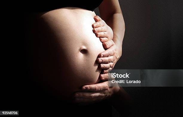 Pregnancy Stock Photo - Download Image Now - Abdomen, Adult, Belly Button