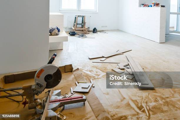 Apartment Repair Wall Repair Renovation House Renovation Home Remodeling Laminate Stock Photo - Download Image Now