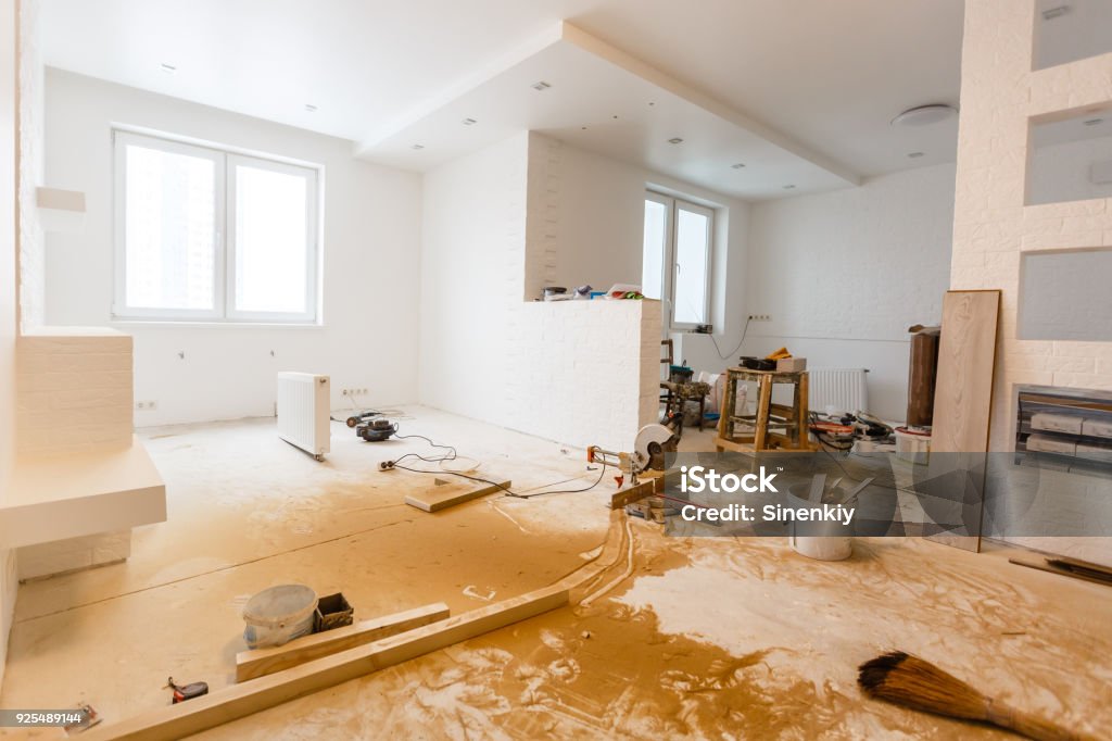 Apartment repair wall repair renovation house renovation home remodeling real estate repair Renovation Stock Photo