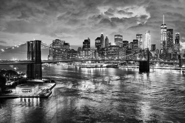 istock Brooklyn Bridge and the Manhattan at night, New York. 925489714