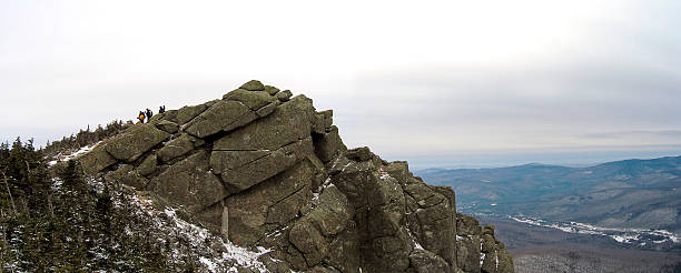 Panoramic Mountain Winter View stock photo