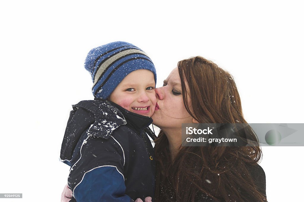 커요 kiss from mommy - 로열티 프리 가족 스톡 사진