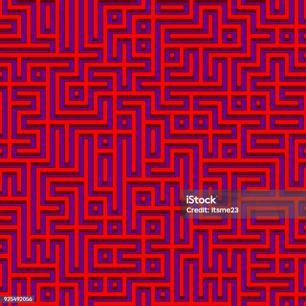 Labyrinth Maze Minotaur Grafic Hd Seamless Tiles Pattern 07 Stock Photo - Download Image Now