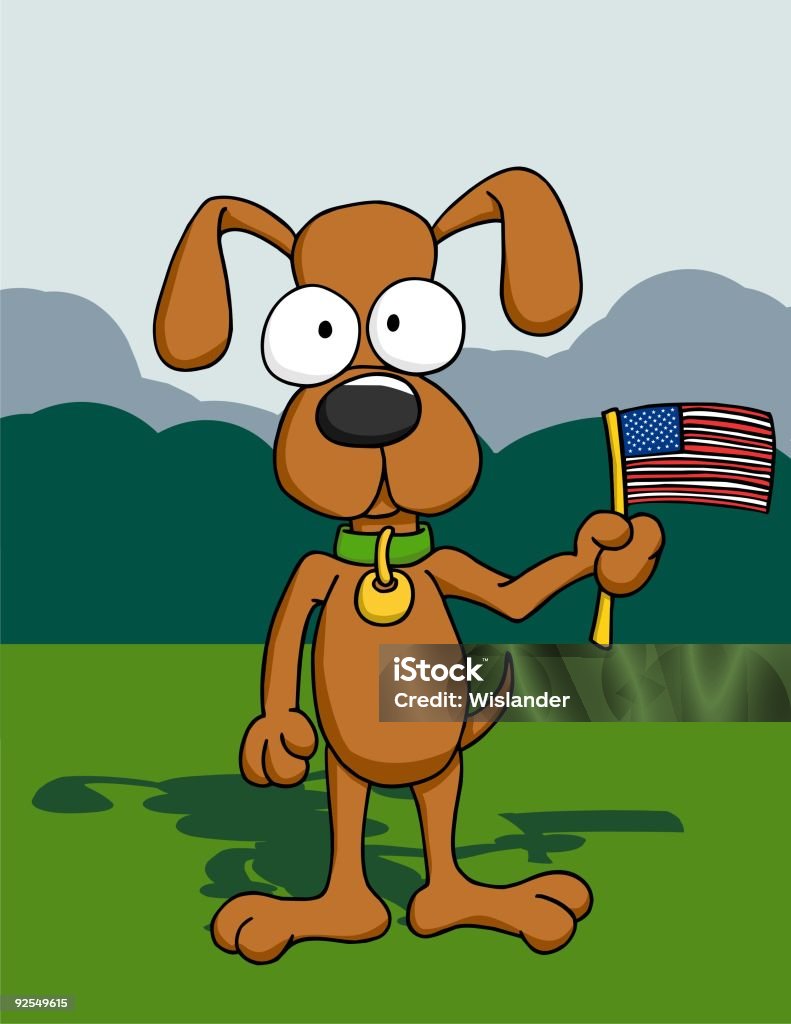 July 4th Dog 1  Animal stock illustration