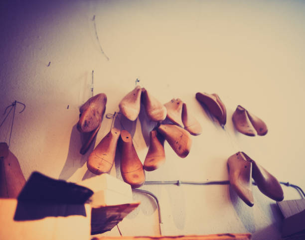 Old wooden shoe molds
