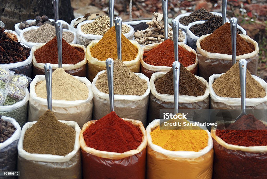 Indian Spices  Asian Market Stock Photo