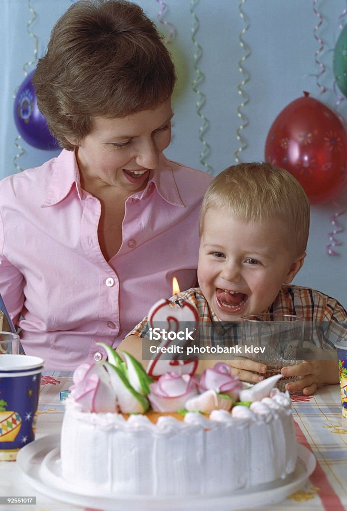 Criança de aniversário - Foto de stock de Adulto royalty-free