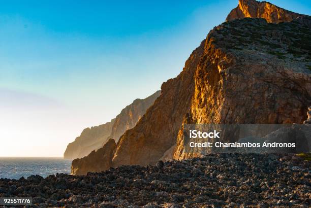 A Rocky Beach In Antikythera Island In Greece A Remote Island Between Kythera And Crete Stock Photo - Download Image Now