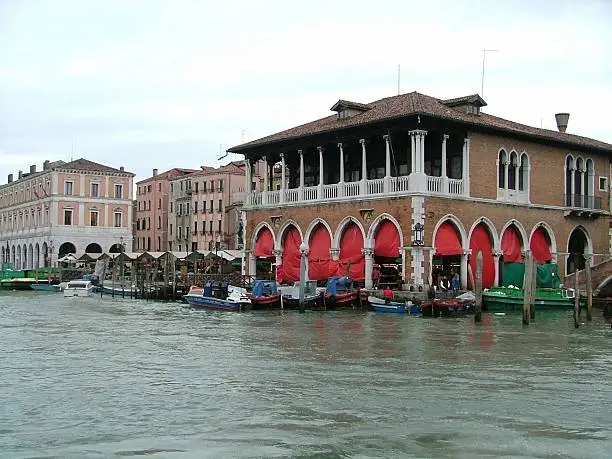 Venice Rialto Market on the Grande Canal