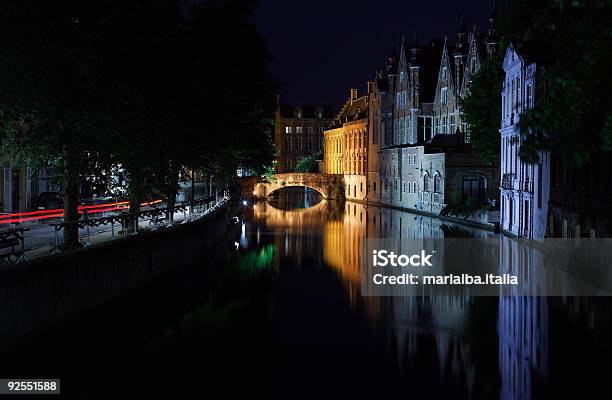 Ночь В Брюгге — стоковые фотографии и другие картинки Бельгия - Бельгия, Брюгге, Ночь