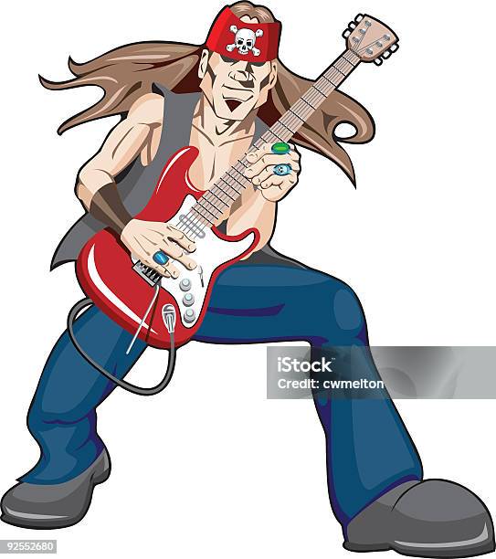 Joueur De Guitare Électrique Vecteurs libres de droits et plus d'images vectorielles de Musique rock - Musique rock, Guitariste, Bijou