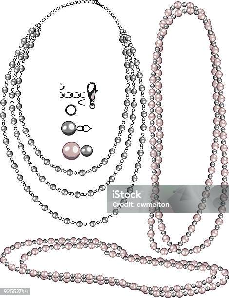 Jewelry Packblack Pearl Stock Illustration - Download Image Now - Necklace, Oyster Pearl, Pearl Jewelry