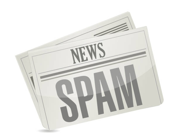 istock spam news. newspaper illustration design over white 925542630