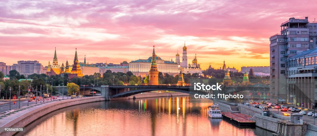 Moscow Kremlin Moscow Kremlin and river in morning, Russia Kremlin Stock Photo