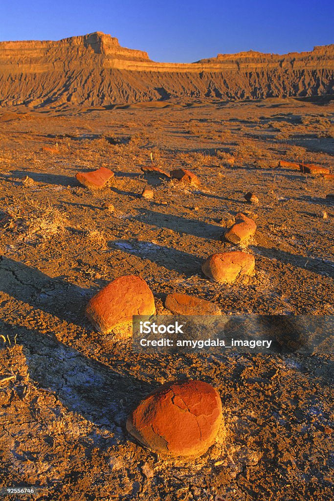 Юта пустынный закат пейзаж - Стоковые фото Navajo Sandstone роялти-фри