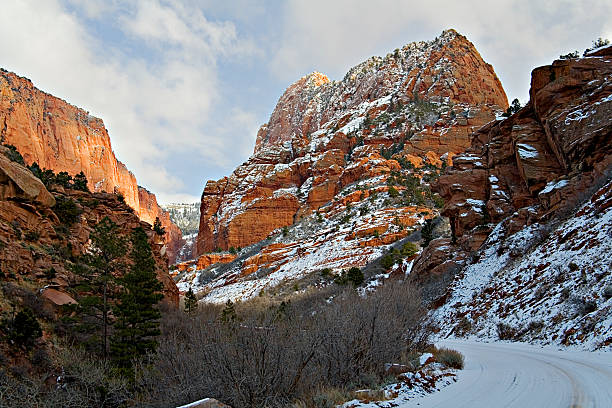 Photo of Kolob Canyon in Snow.