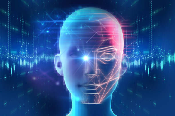 istock Face detection and recognition of digital human 3d illustration. 925574754