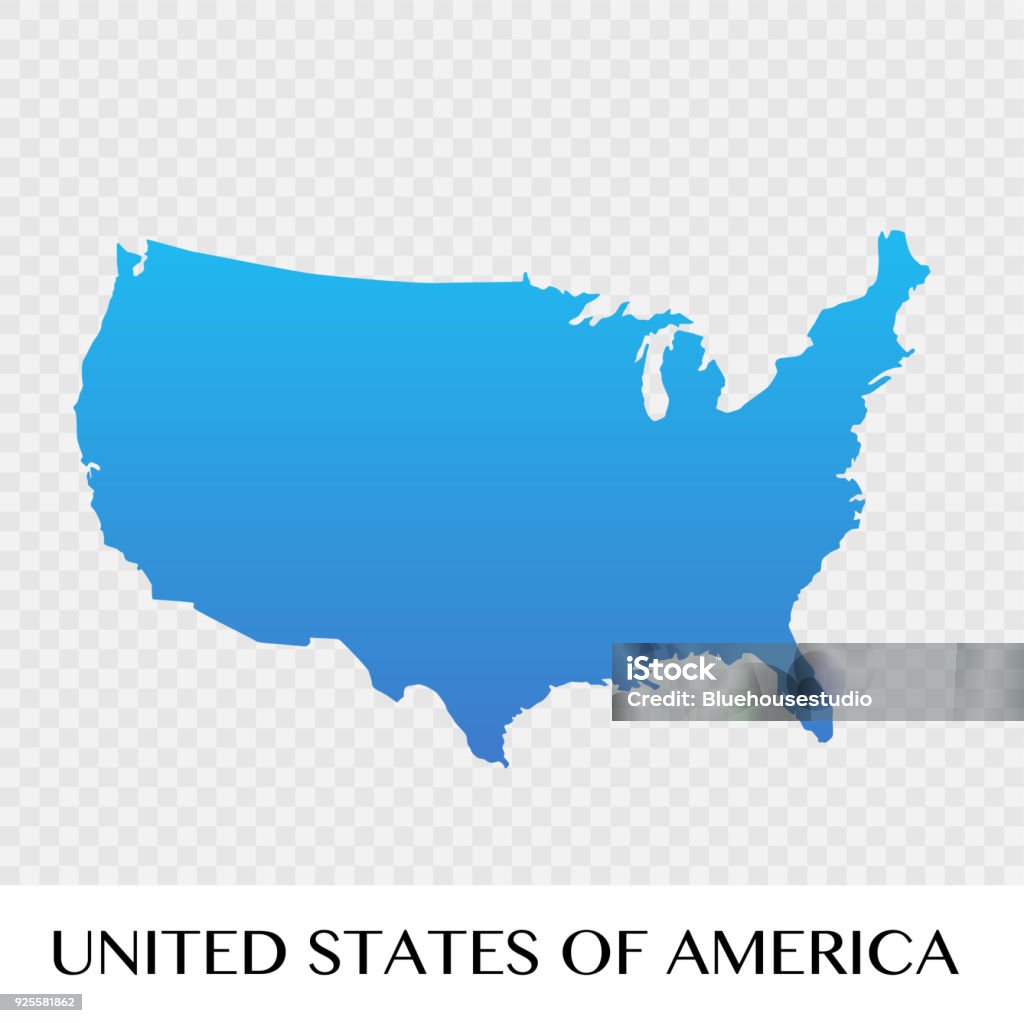United States of America  map in North America continent illustration design Art stock vector