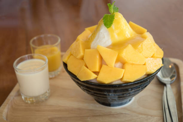 istock Bingsu ( Korea food) mango served with sweetened condensed milk 925589672