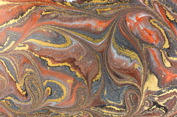 istock Marble abstract acrylic background. Nature marbling artwork texture. Golden glitter. 925590570