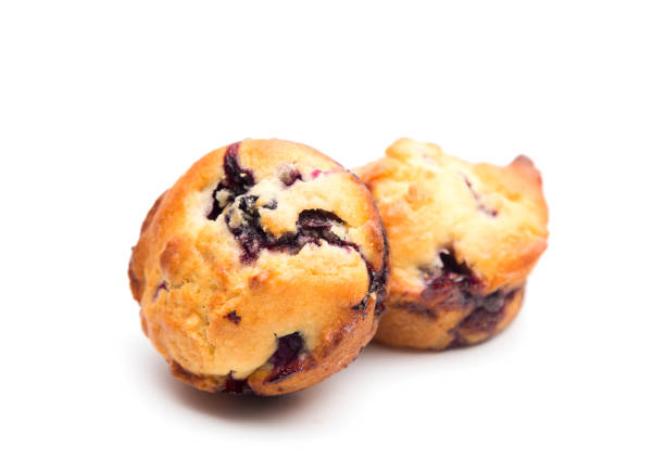 istock Homemade Blueberry Muffins on a White Background 925590804