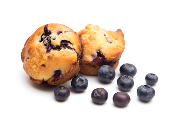 istock Homemade Blueberry Muffins on a White Background 925590806