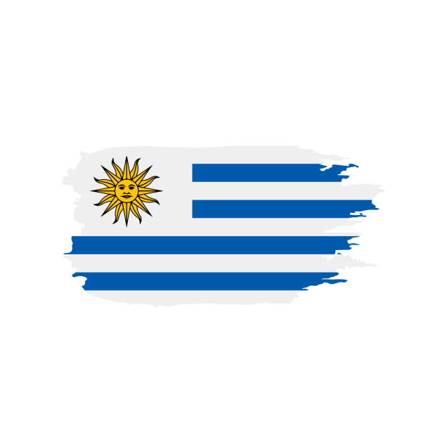 уругвайский флаг, векторная иллюстрация - uruguay stock illustrations