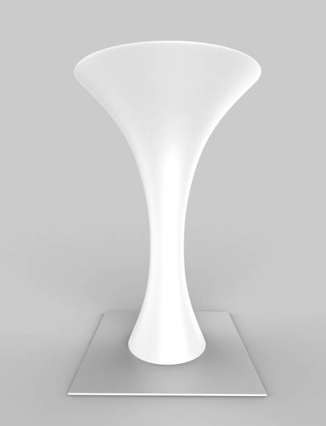 istock Curved totem poster light advertising display stand. 3d render illustration. 925597246
