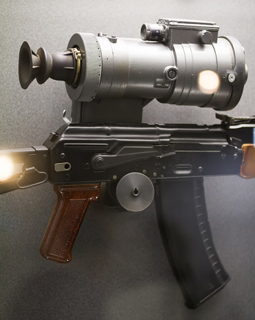 Russian Avt Rifle Soviet Russian Weapon Automatic Rifle With Night Vision Sight Stock ...