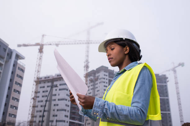 istock African woman engineer at a construction site. 925600844