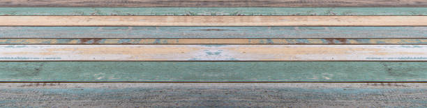 istock Wall and floor old color wood plank texture perspective for background 925601326