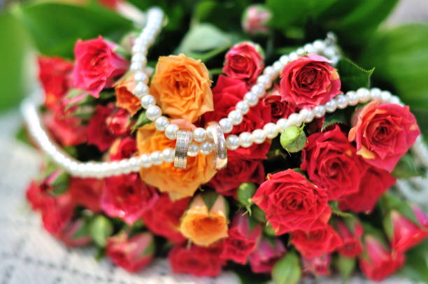 istock Wedding flowers, bridal bouquet closeup. 925608642
