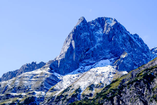 sonnjoch 산 - tirol rock gravel mountain peak 뉴스 사진 이미지