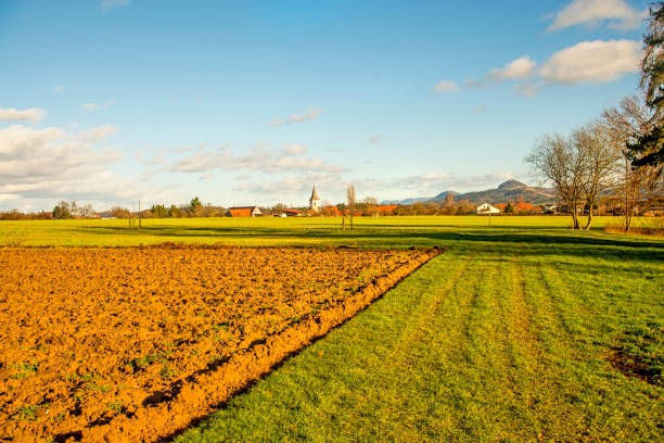 country idyll with view to a German village