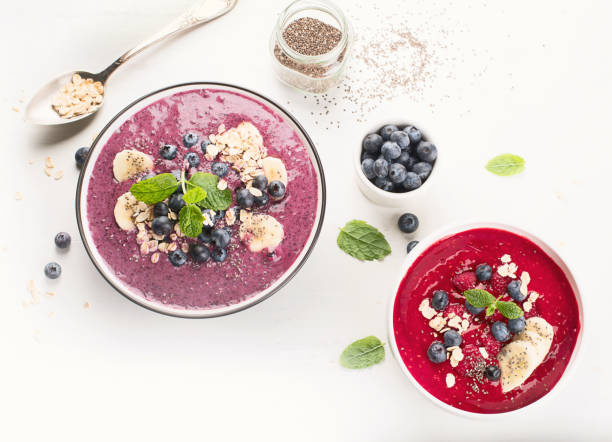 istock Berries smoothies for Healthy Breakfast. Healthy and clean diet concept. 925627434