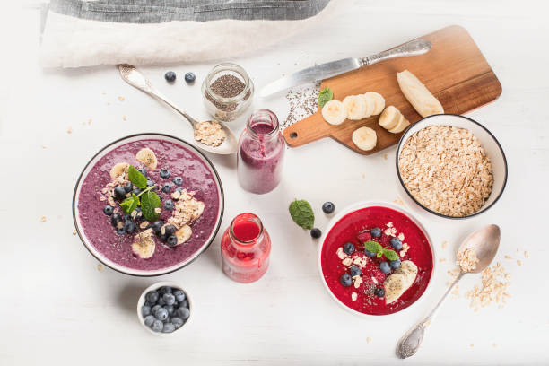 istock Berries smoothies for Healthy Breakfast. Healthy and clean diet concept. 925627470