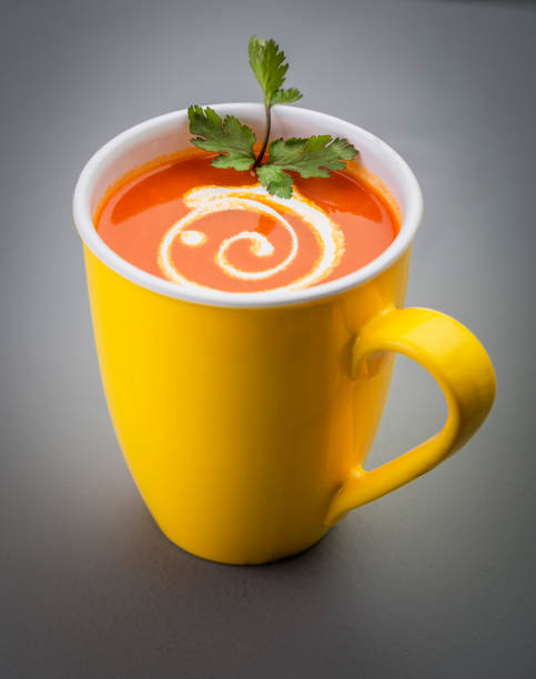 tomato soup in a cup