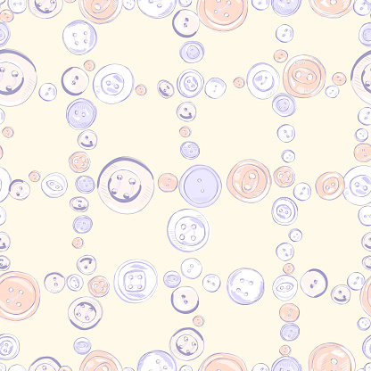Hand Drawn Buttons Seamless Vector Pattern Of Hand Drawn Buttons Stock Illustration ...